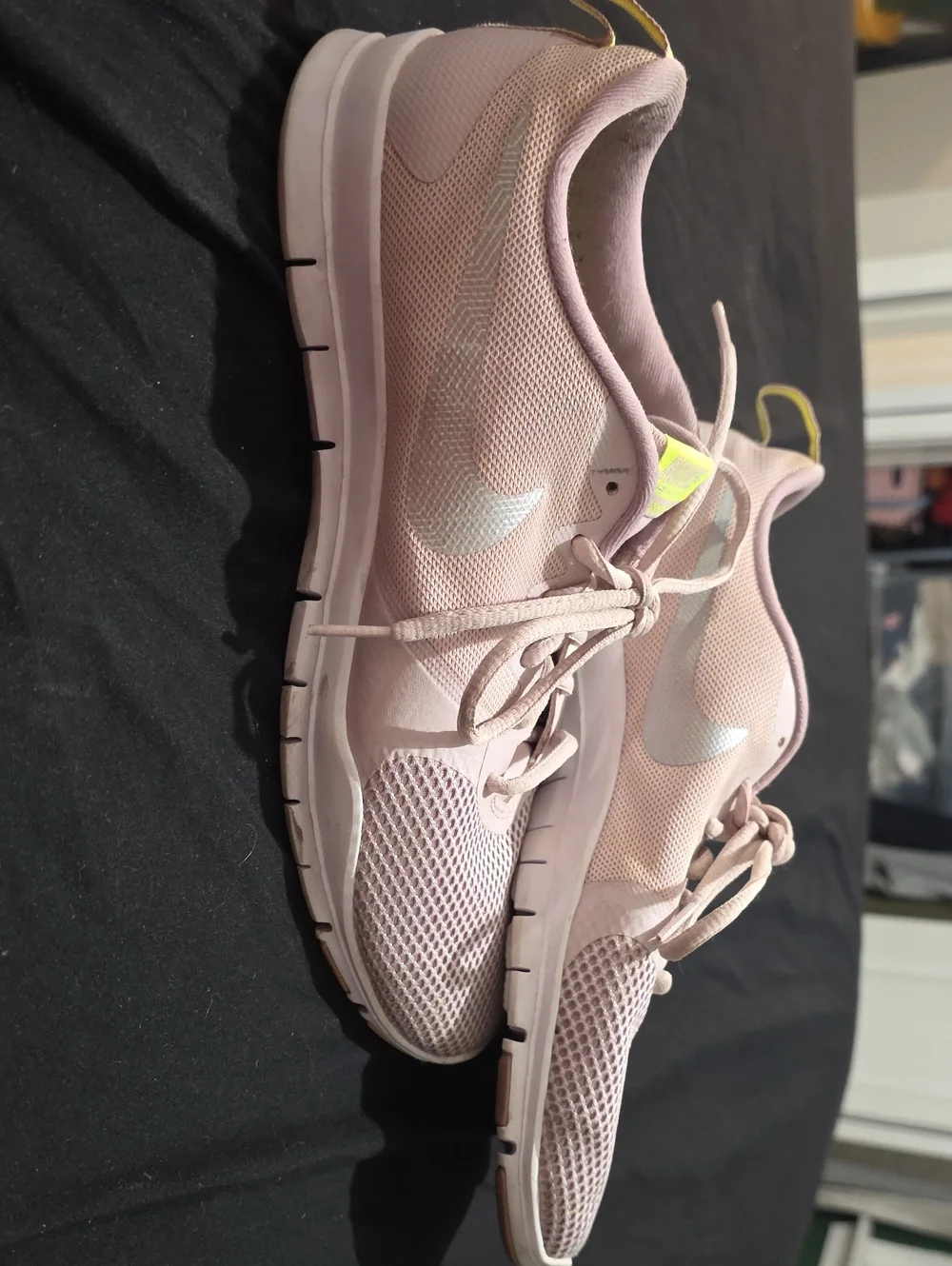 Nike Women’s Pale Pink Mesh Running Shoes with White Swoosh